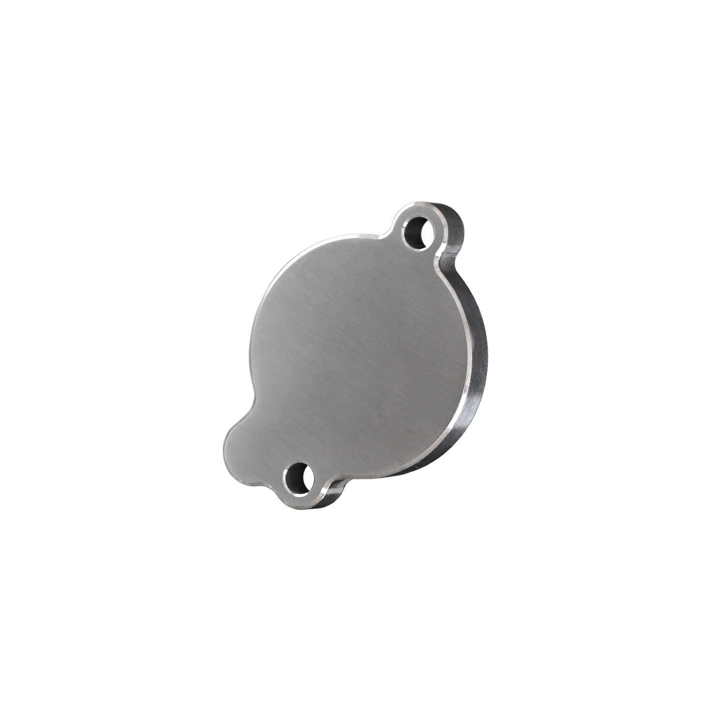 Isolated image of a Yamaha Road/Wild Star 1600 Coaster Enricher Cover made out of raw aluminium.